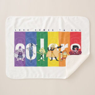 Steven Universe - Love Comes In All Colours Sherpa Blanket