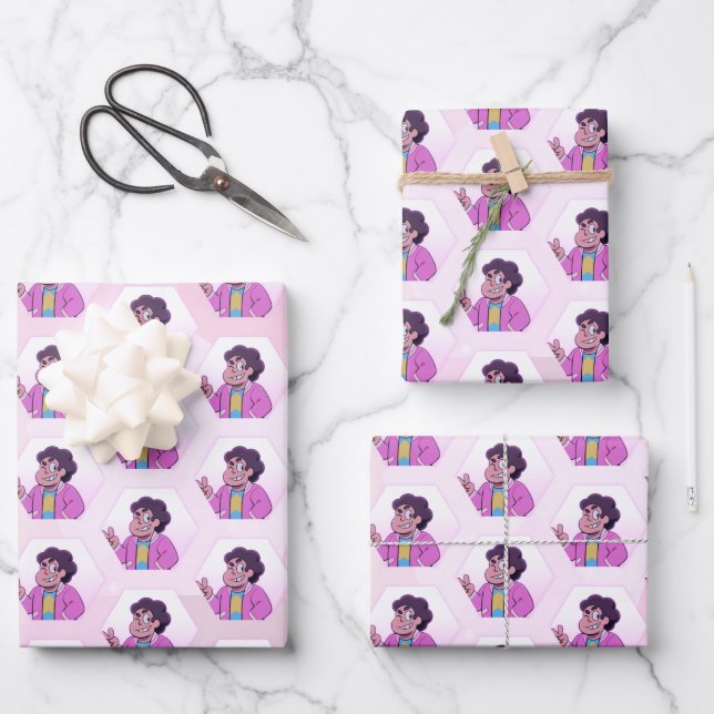 Steven Universe | Pink Diamond Portrait Wrapping Paper Sheet (Front)