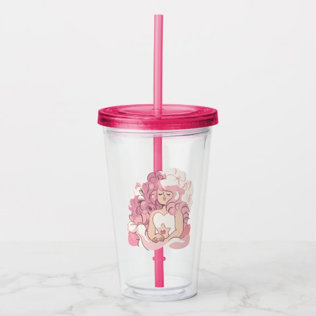 Steven Universe | Rose Quartz Illustration Acrylic Tumbler (Front)