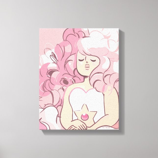 Steven Universe | Rose Quartz Illustration Canvas Print (Front)