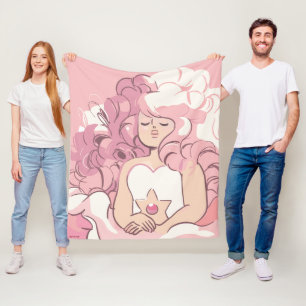 Steven Universe   Rose Quartz Illustration Fleece Blanket