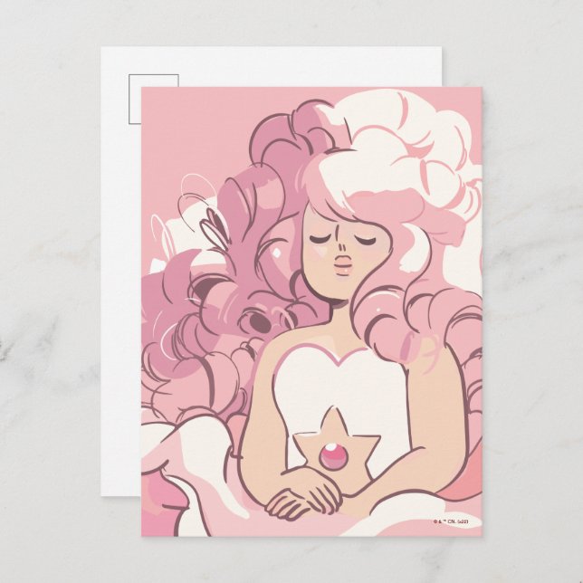 Steven Universe | Rose Quartz Illustration Postcard (Front/Back)