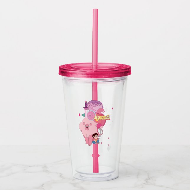 Steven Universe | Rose Quartz Legacy Acrylic Tumbler (Front)