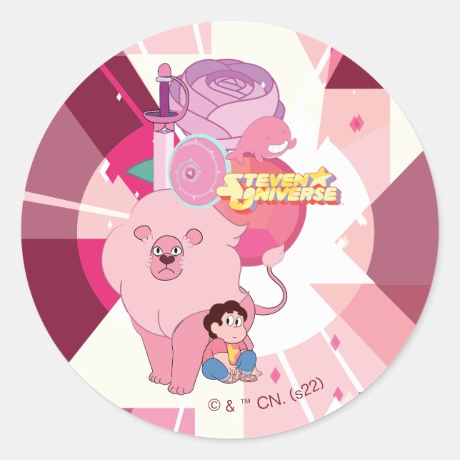 Steven Universe | Rose Quartz Legacy Classic Round Sticker (Front)