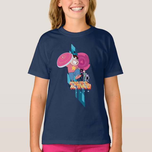 Steven Universe | Serious Steven… Activate! T-Shirt (Front)