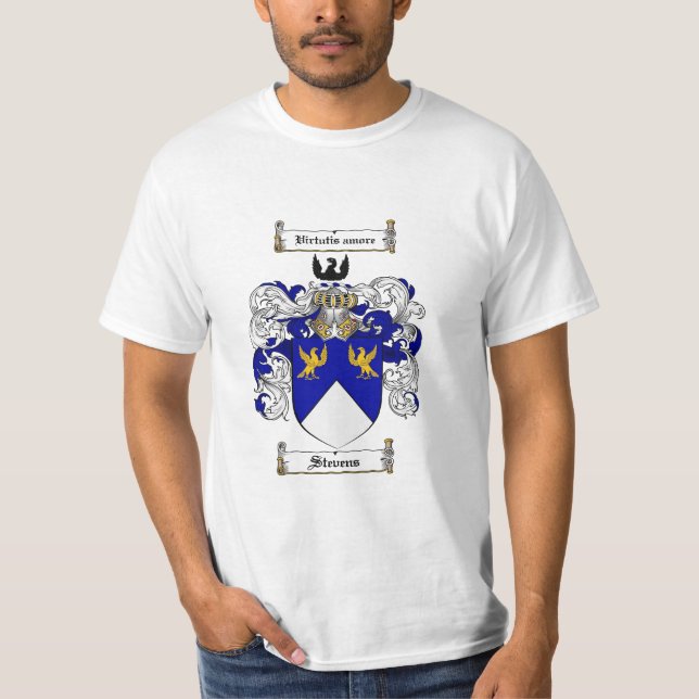 Stevens Family Crest - Stevens Coat of Arms T-Shirt (Front)