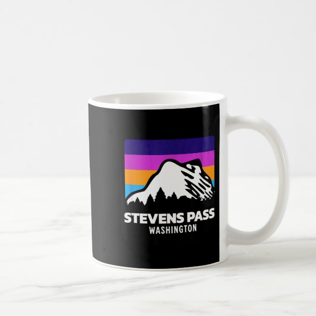 Stevens pass washington mountain skiing coffee mug (Right)