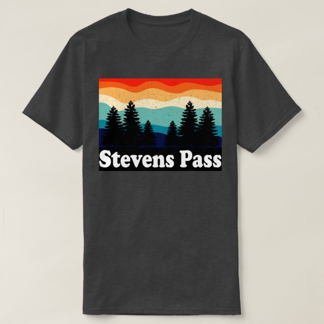 Stevens Pass Washington Retro T-Shirt (Design Front)
