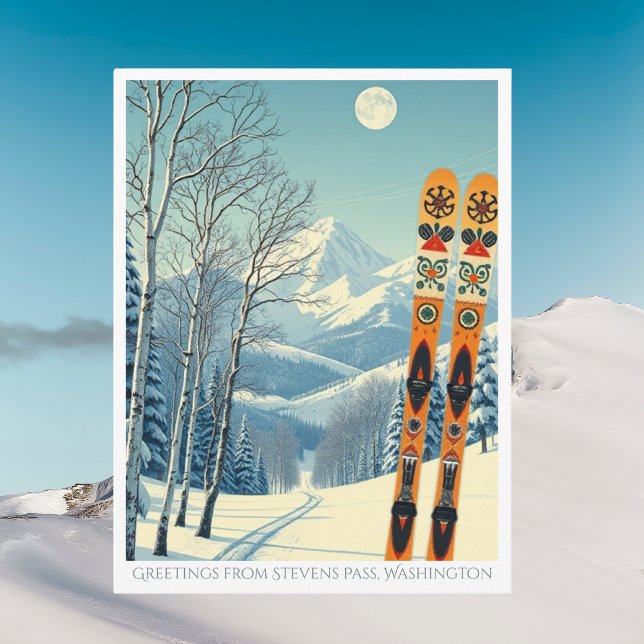 Stevens Pass Washington ski area Postcard (Creator Uploaded)