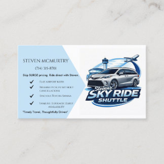 Steven's Sky Ride Shuttle Business Card
