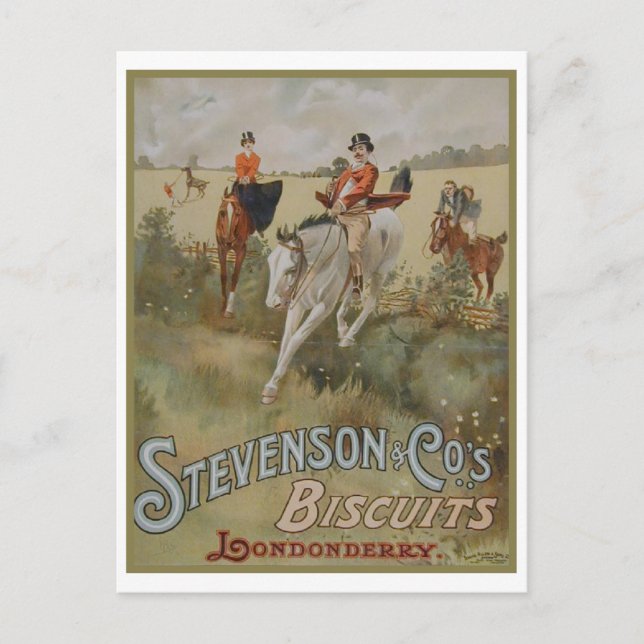 Stevenson Cos. Biscuits Londonderry Ad Postcard (Front)