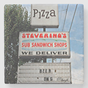 Steverino's,Athens,Georgia, Marble Stone Coaster. Stone Coaster