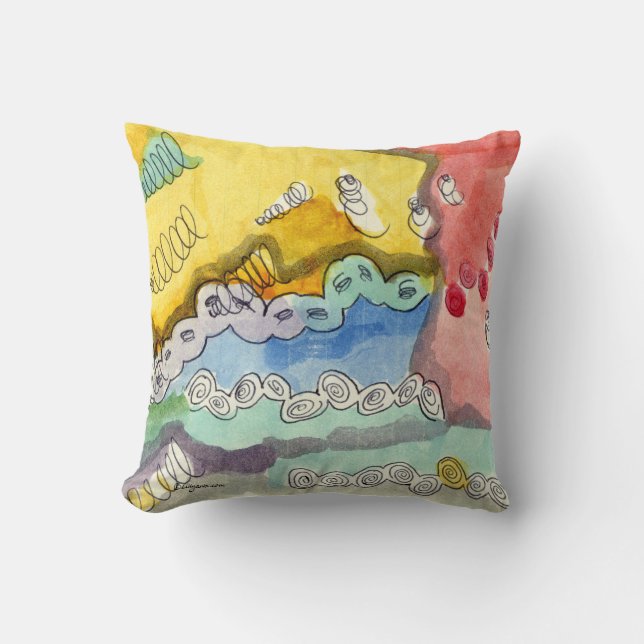 Steve's Abstract Doodle Cushion (Front)