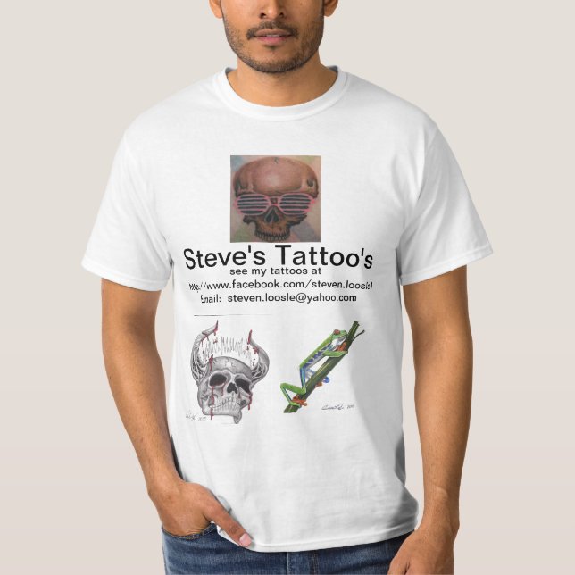 Steve's Tattoo's promo shirt (Front)