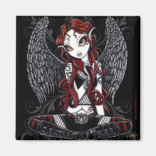 "Stevie" Gothic Tattoo Angel Magnet (Front)