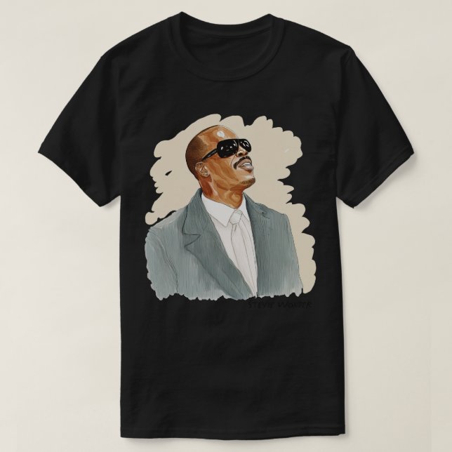 Stevie Wonder Fan Art 1 T-Shirt (Design Front)