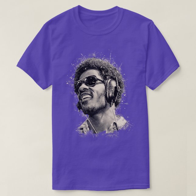 Stevie Wonder sunglass T-Shirt (Design Front)