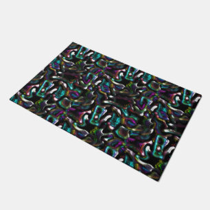 Stew of coloured and twisted metallic shapes? doormat