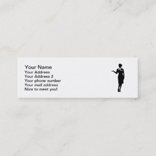 Stewardess airline mini business card