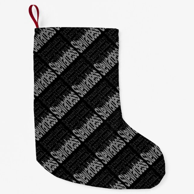 Stewardess Extraordinaire Small Christmas Stocking (Front)