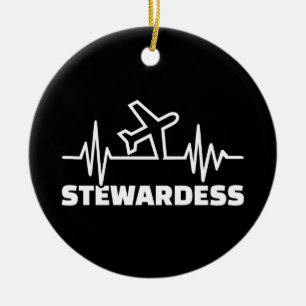 Stewardess frequency ceramic tree decoration