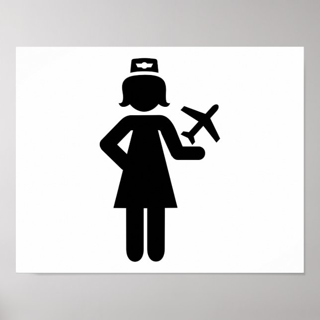 Stewardess plane poster (Front)