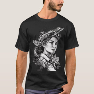 Stewardess Retro Flight Attendant Vintage Pilot Ca T-Shirt