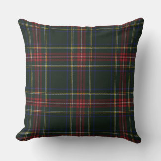 Stewart Black Modern Original Scottish Tartan Cushion