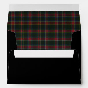 Stewart Black Modern Scottish Tartan Envelope