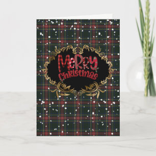  Stewart Black Tartan Holiday Card
