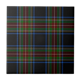 Stewart Black Tartan Tile