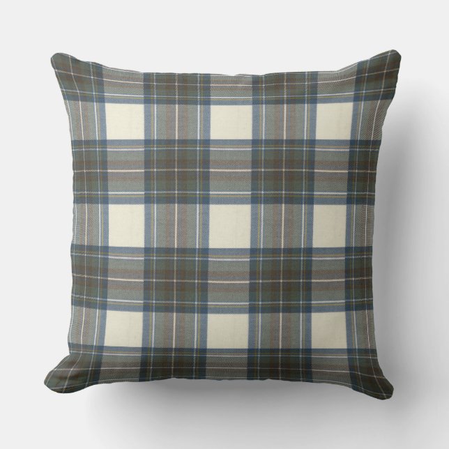 Stewart Blue Dress Original Tartan Square Cushion (Front)