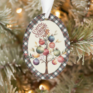 Stewart Blue Dress  Scottish Tartan Christmas Ornament