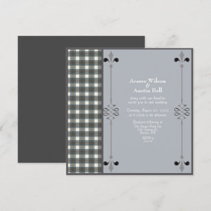 Stewart Blue Dress Tartan Wedding Invitation