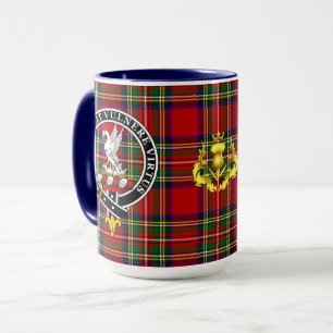 Stewart Clan Badge & Tartan Mug