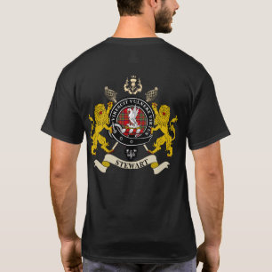 Stewart Clan Badge Tartan & Swords T-Shirt