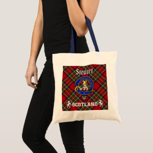 Stewart Clan Badge Tartan Tote