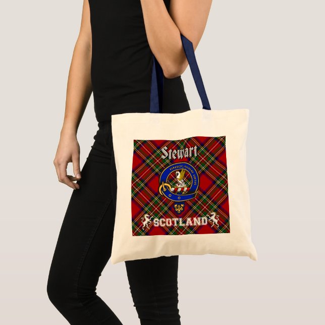 Stewart Clan Badge Tartan Tote (Front (Product))