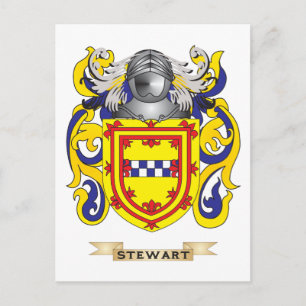 Stewart Coat of Arms (Family Crest) Postcard