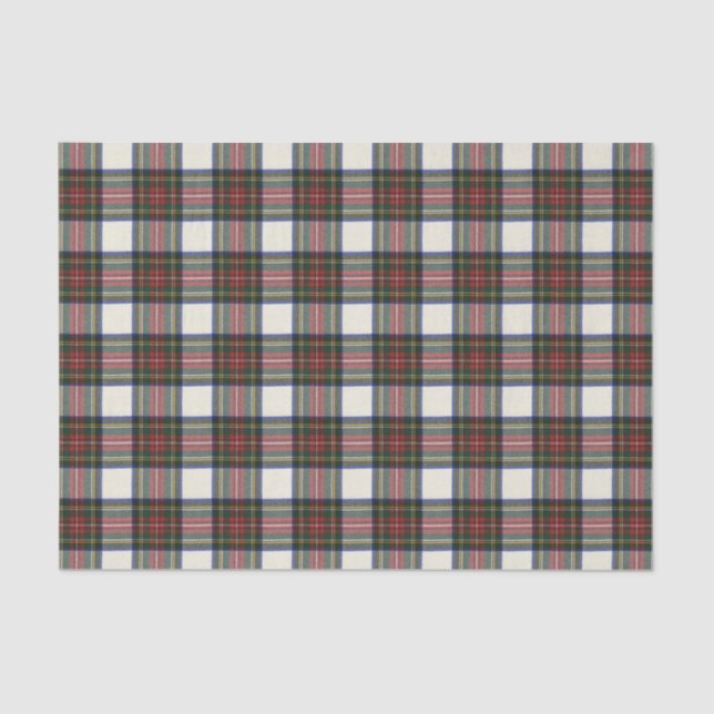 Stewart Dress Modern Scottish Tartan Tissue Paper (Front)