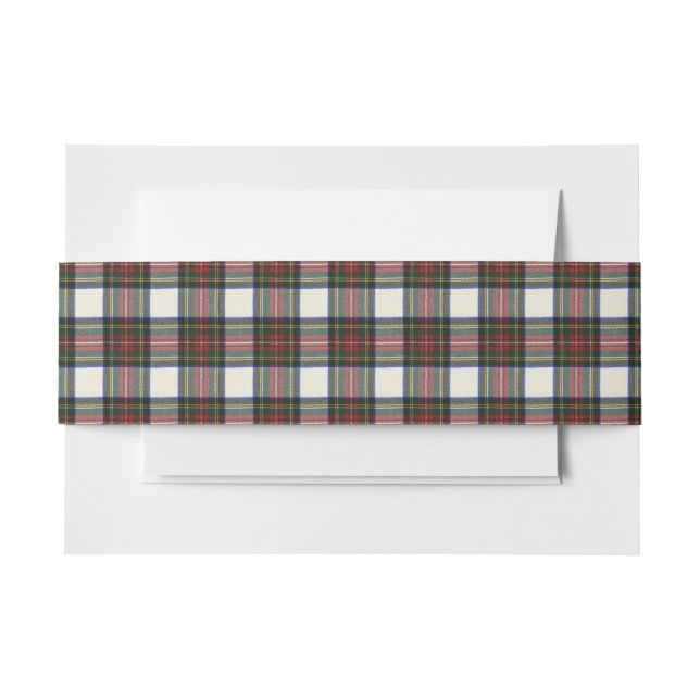 Stewart Dress Modern Tartan Invitation Invitation  Invitation Belly Band (Front Example)