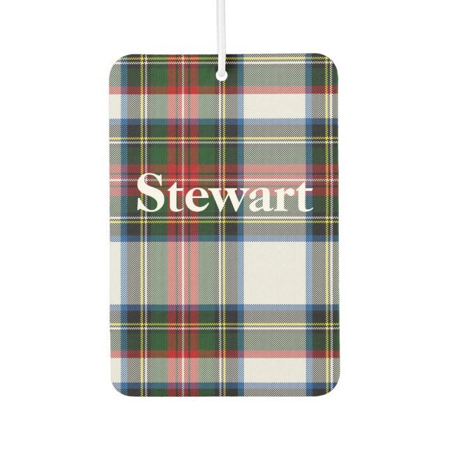 Stewart Dress Tartan Plaid Air Freshener (Front)