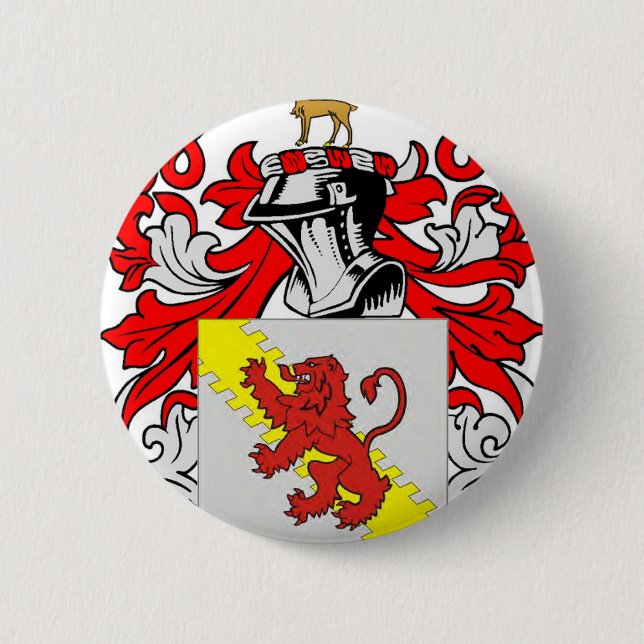 Stewart (English) Coat of Arms 6 Cm Round Badge (Front)