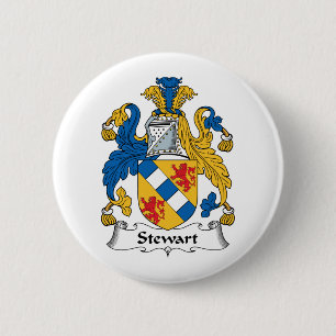 Stewart Family Crest 6 Cm Round Badge