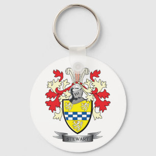 Stewart Family Crest Coat of Arms Key Ring