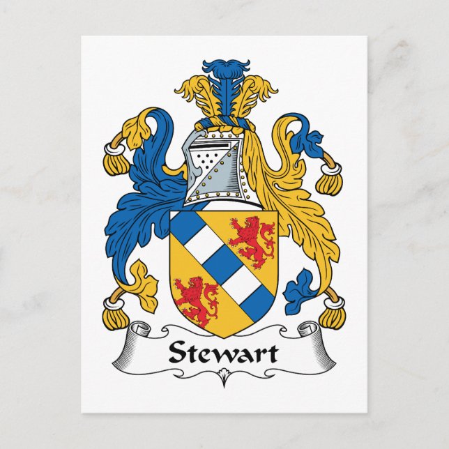 Stewart Family Crest Postcard (Front)
