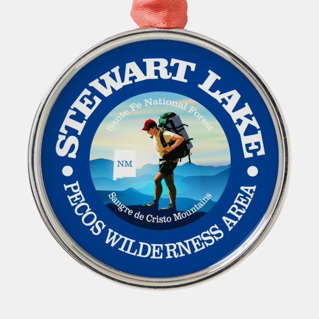 Stewart Lake (C) Metal Tree Decoration (Front)