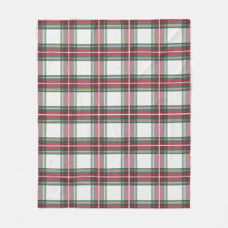 Stewart Plaid Christmas Fleece Blanket