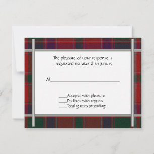 Stewart Plaid Wedding RSVP Card