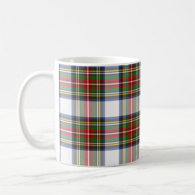 Stewart Royal Dress Plaid Scottish Pattern Coffee Mug (Left)